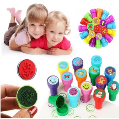 10PCS Self-ink Rubber Stamps Event Supplies Birthday Gift Toys Boy Girl Gift