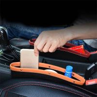 Multifunctional Car Seat Storage Bag Leather Driver Seat Slit Organizer Cup Holder Slot Space Saver Auto Accessories