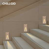 CHILLGIO Led Stairs Light Step Motion Sensor Indoor Outdoor Waterproof Corner Lighting Modern Footlights Recessed In Wall Lamps