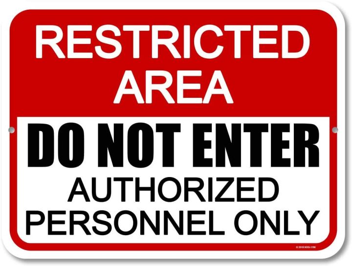 Honey Dew Gifts Employees Only Sign Restricted Area Authorized ...