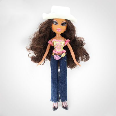 new 23cm dolls Original mgadoll Big mouth Rock and roll suit girl Hat girl Fashion BratzDoll Action Figure doll Best Gift