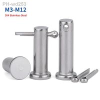 M3 M4 M5 M6 M12 GB882 304 Stainless Steel with Hole Pin Shaft Cotter Pin Set Flat Head Cylindrical Pin Plug Pin Positioning Pin