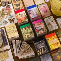 ✸ﺴ 100 pcs Vintage Decorative Paper Diy Scrapbooking junk journal Hand made Planner Collage material Craft Supplies