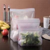 1Pcs Reusable Food Storage Bag PEVA Silicone Freezer Fresh-keeping Bag Container Leak-proof Zipper Bags for Kitchen Organizer