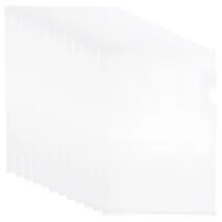 12 Pcs Clear Document Folder File Plastic Envelope Pocket Folders Bag Transparent