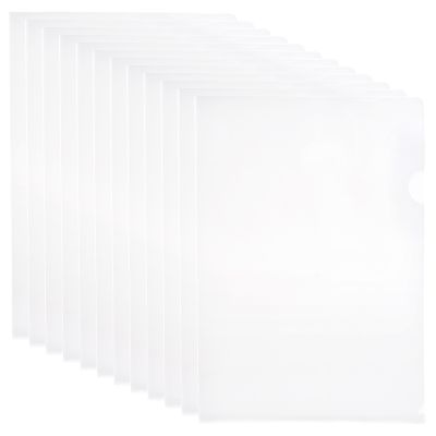 12 Pcs Clear Document Folder File Plastic Envelope Pocket Folders Bag Transparent