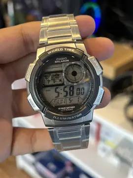 Casio illuminator hot sale world time