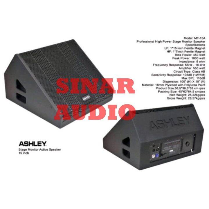 STAGE MONITOR ACTIVE SPEAKER 15 INCH ASHLEY MT15A ASHLEY MT15A