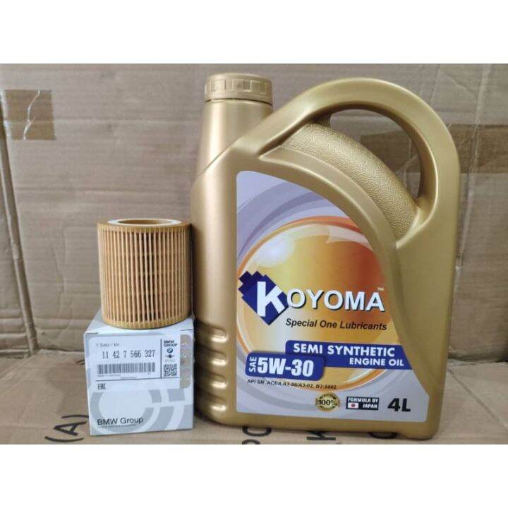 BMW E60, E90 11427566327 HU816 OX387 OIL FILTER + KOYOMA 5W30 SEMI