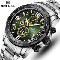 ZZOOI Men Watch NAVIFORCE Top Luxury Brand Stainless Steel Luminous Wristwatch Waterproof Quartz Men Clock Luxury Fashion Watch Men