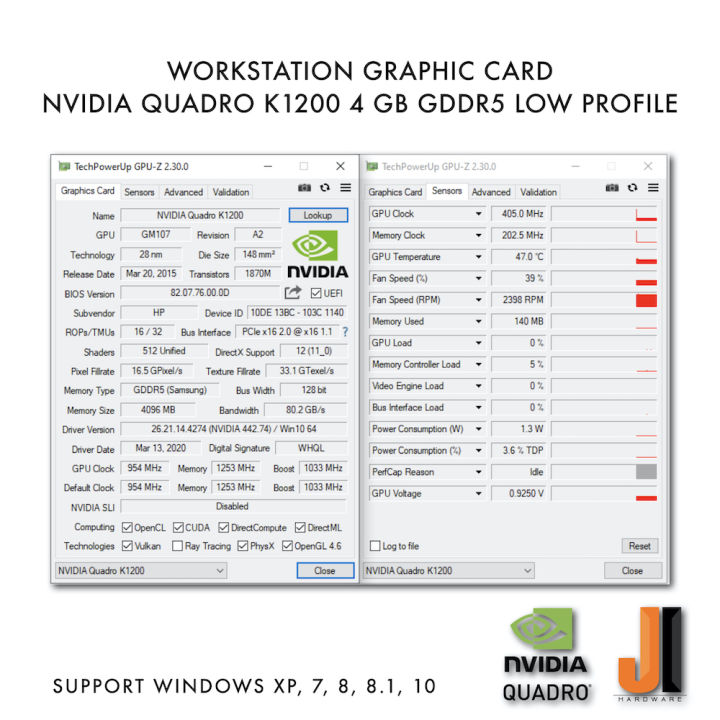 nvidia-quadro-k1200-4gb-128-bit-ddr5-with-low-profile-plate-มือสอง