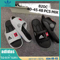 COD ️Fashion Slippers️ new shoesรองเท้าแตะนิ่ม Adilette Comfort black1/white 2/size40-45/slippers mens shoes - ป้ายไทย