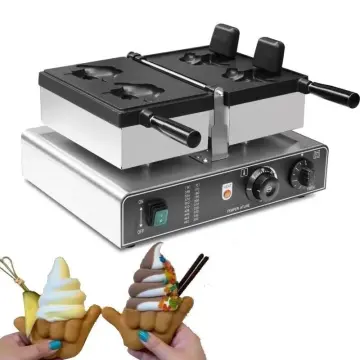 Electric Ice Cream Cone Maker Machine 110V Non-stick Single Head Egg Roll  Maker