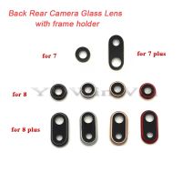 【CW】 100pcs Back Rear Camera Glass Lens Ring Cover For iPhone 7 7plus 8 Plus with frame holder Replacement Parts