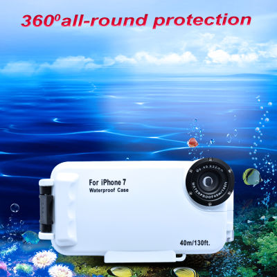 Seafrogs สำหรับ Iphone 7เคสโทรศัพท์ปุ่มกันน้ำ40M Professional ดำน้ำเคสกันน้ำป้องกันกล้อง