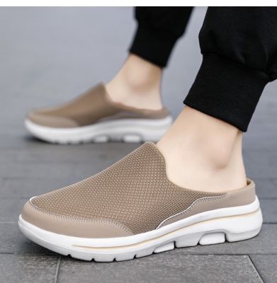 【CC】✥  Mesh Half Shoes Men Slippers Breathable Sandals Big Size 47 48