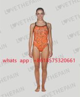 Women 39;s One Piece Swimsuit Competition Training Swimwear Training Fitness Swimsuit USA Challenge Back One Piece Swimsuit