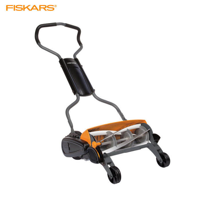 Raccoglierba Per Tosaerba Fiskars StaySharp Max - Capacità 18 Litri, Nero/Arancione - Foto 6