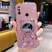 AnDyH Phone Case HUAWEI Y9 Prime 2019/Enjoy 10 Plus/P Smart z 6DStraight Edge Plating+Quicksand Astronauts who take you to explore space Bracket Soft Luxury High Quality New Protection Design