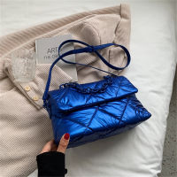 2021Fashion Women Shoulder Messenger Bag Winter Luxury Designer Female Handbag High Quality PU and Down Fabric Ladies Crossbody Bag