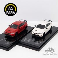 PARA 1:64 2023 Honda Civic Type R FLS Championship white / Rallye red LHD Diecast Model Car Die-Cast Vehicles