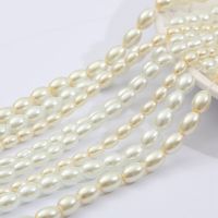 90/120pcs 1String Oval Beige White Imitation Pearl  Diy Craft Beads for Needlework  Women Handmade Jewelry Making Supplies Beads