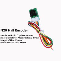 N20 Hall Magnet Encoder Code Plate Magnetic Induction Rotation Use to N20 DC Gear Motor 7Pulse Square Wave for Balance Car Electric Motors