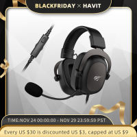 HAVIT H2002d Wired Headset Gamer PC 3.5mm PS4 Headsets Surround Sound &amp; HD Microphone Gaming Overear Laptop Tablet Gamer