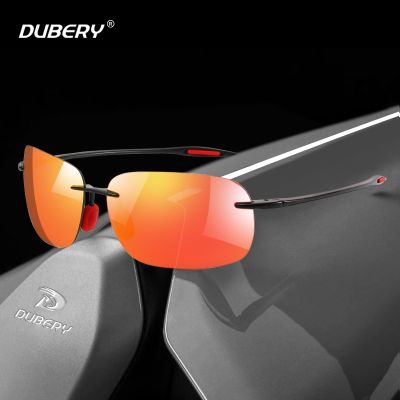 DUBERY Men Rimless Sunglasses Driving Shades Outdoor Sport Fishing Sun Glasses Ultralight Frame Photochrome Sonnenbrille UV400