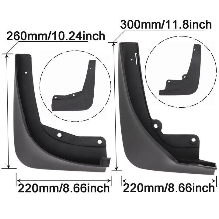 4ชิ้นเซ็ต-splash-guards-สำหรับ-tesla-รุ่น-y-2020-2021-mud-flaps-mudflaps-fender-mudguards-ด้านหน้าด้านหลังรถอุปกรณ์เสริมล้อ