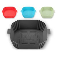 Silicone Air Fryer Liners,Air Fryer Silicone Reusable Liners Square,Air Fryers Oven Accessories,Silicone Baking Tray Pot