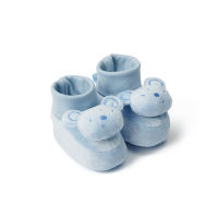 รองเท้าเด็กอ่อน mothercare blue bear rattle socktop booties VD789