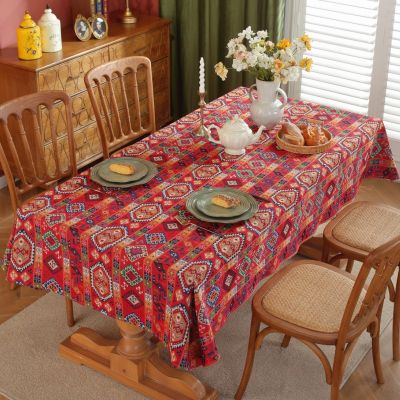 Table Cloth American Style Countryside Home Living Room Dining-table Table Cloth Rectangle Jacquard Weave Light Luxury