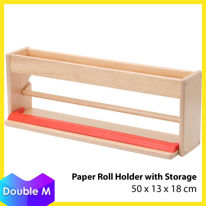 🇸🇪 IKEA MALA Plywood Paper Roll Holder with Storage, MALA Drawing Paper