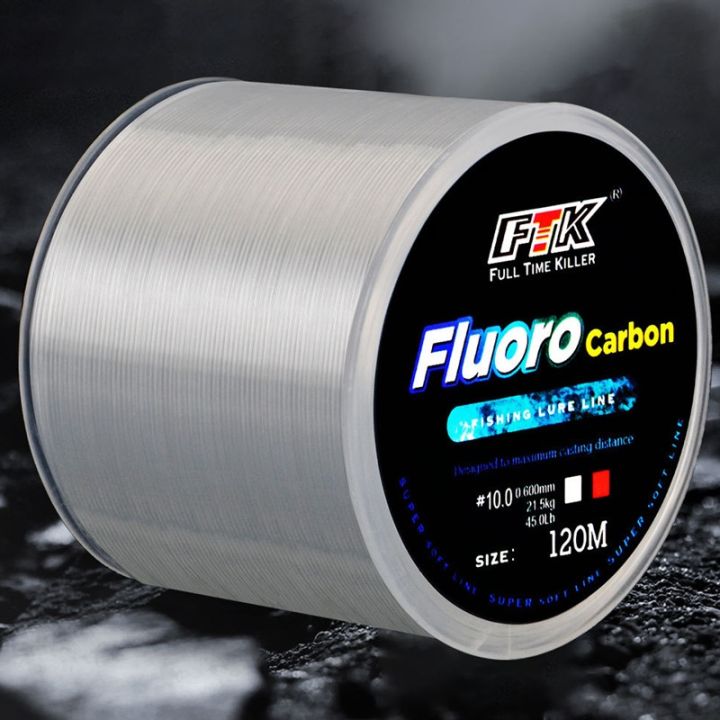 ftk-120m-invisible-fishing-line-speckle-fluorocarbon-coating-fishing-line-super-strong-wear-resistant-line-fishing-main-line