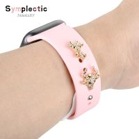 yiqtft Silicone Strap Cattle Decorative Nails For Apple Watch Band Charms Metal Creativity Rivet Accessories for iwatch Rubber Bracelet