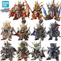 Bandai หุ่นประกอบกันดั้ม SD Q Version BB Warrior Heroes Of The Three Harmony Heroes World Gundam เปลี่ยนสีหุ่นยนต์ของเล่น