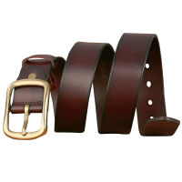 Guangzhou Mens Leather Belt Vintage Simple All-Match Mens Belt Pure Copper Buckle Casual Korean Mens Pants Belt