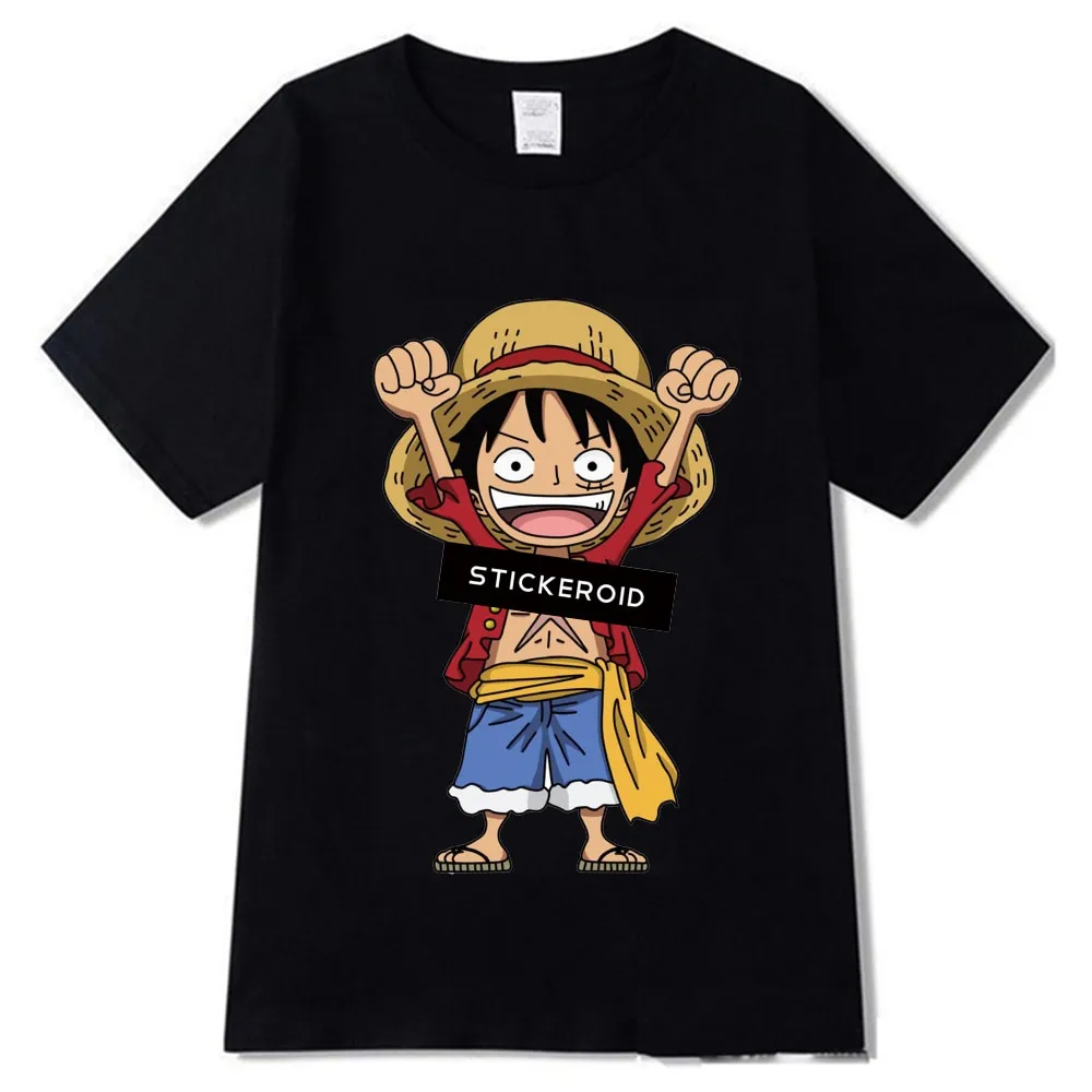 Anime One Piece Luffy Cartoon T-shirt Summer Round Neck Cute Funny Short  Sleeves Harajuku Neutral Clothes (1pcs) | Lazada PH