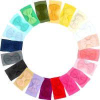 【Creative Dream Works】20สีเด็กสาว39; S Headbands 4.5นิ้วโบว์ผมนุ่มกว้างไนล่อน H Eadbands สำหรับทารกแรกเกิดทารกเด็กวัยหัดเดินอุปกรณ์ถ่ายภาพ