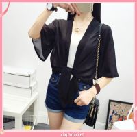 XP❀Women Open Front 34 Sleeve Anti-UV Coverup Blouse Sheer Shrug Thin Cardigan