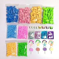 32Pcs/Set Model Clay DIY Slime Kit PVC Soft Pottery Slime Beads Sequin Star Animal Shell Slices Foam Ball for DIY Craft Gift Clay  Dough