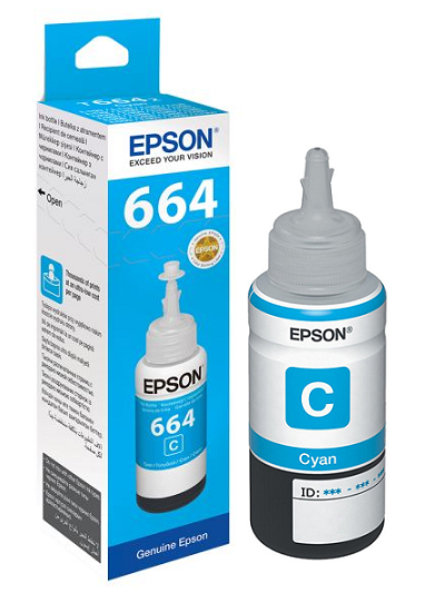 epson-664-cyan-t664200-หมึกพิมพ์แท้-สีฟ้า-พิมพ์ได้-6-500-แผ่น-by-shop-ak