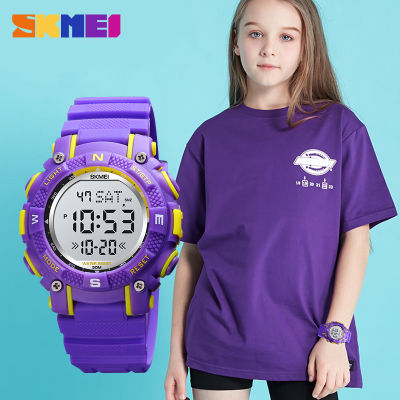 SKMEI นาฬิกาดิจิทัลสำหรับเด็ก,นาฬิกา LED มัลติฟังก์ชันกันน้ำ1613