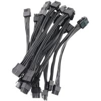 5pc 10 pcs 20cm Graphics Card 8 Pin Female to 2*8P(6+2)pin Extention Power Cable Male PCIe PCI Express 4 Lines 18AWG Cable