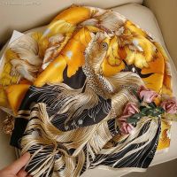 The maple leaf is feel super good silk scarves qiu dong with western style fashion the new winter 2021 square scarf