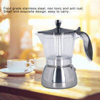 【ลดล้างสต๊อก】เครื่องทำกาแฟเตาตั้งพื้น 6 ถ้วย Moka Pot ใส ABS หม้อกาแฟสแตนเลสด้านบนสำหรับ Home Office