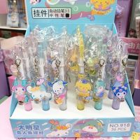 Lele Pencil】เครื่องเขียนปากการีฟิลสำหรับจี้อัลลอย Sanrio Kuromi ของแท้ใหม่36ชิ้นดินสอกด