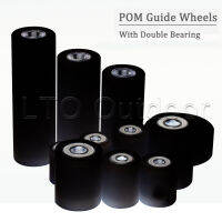 24PCS POM Rollers หลายขนาดพร้อมแบริ่งคู่,POM Hard Surface ล้อสำหรับประตูลูกรอกประตูเครื่องมือตำแหน่ง Track ~