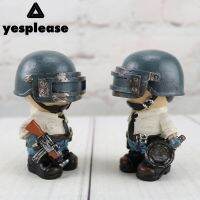 yansimi Car Cute Resin Doll PUBG Playerunknowns Battlegrounds Ornament Automotive Interior Soldier Dash board Toys